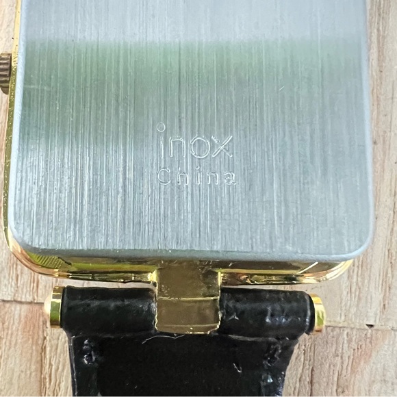 vintage style inox ladies gold tone black digital watch NEW BATTERY - Picture 9 of 11